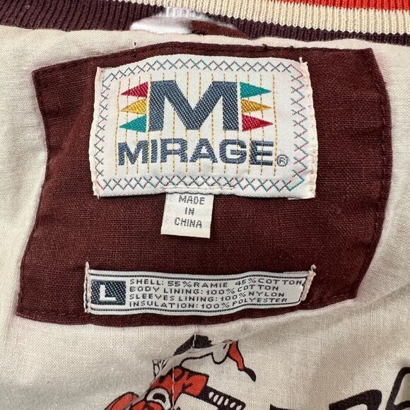 Vintage 90's Mirage Cleveland Browns Insulated Bomber Jacket Size Large - Picture 10 of 15